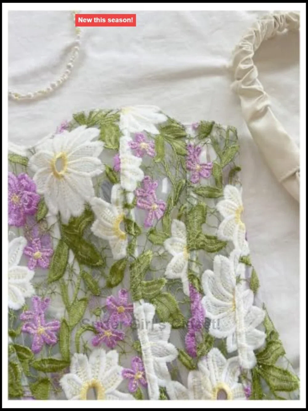 Women's Floral Embroidered Corset Bustier Strapless Lace Up Back Tube Top